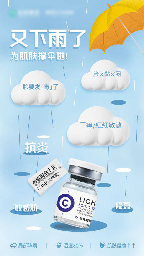 源文件下载【享设计】搜索编号：87900036066895823【又下雨了海报】