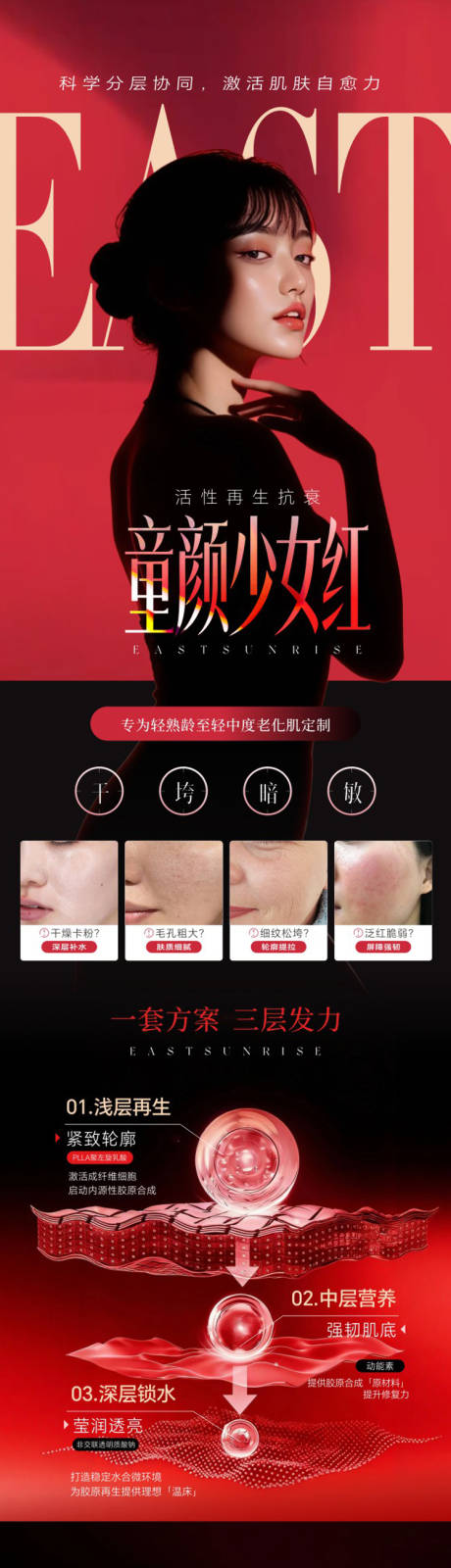 源文件下载【享设计】搜索编号：52350035995931120【医美童颜少女红长图】