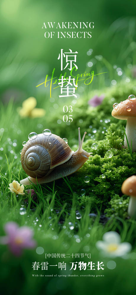 源文件下载【享设计】搜索编号：87980035594568979【惊蛰节气海报】