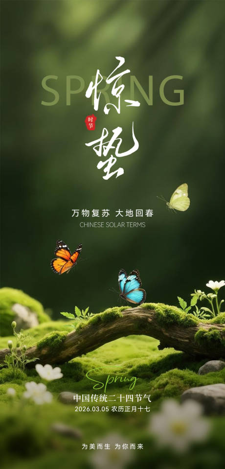 源文件下载【享设计】搜索编号：35340035622069260【惊蛰节气海报】