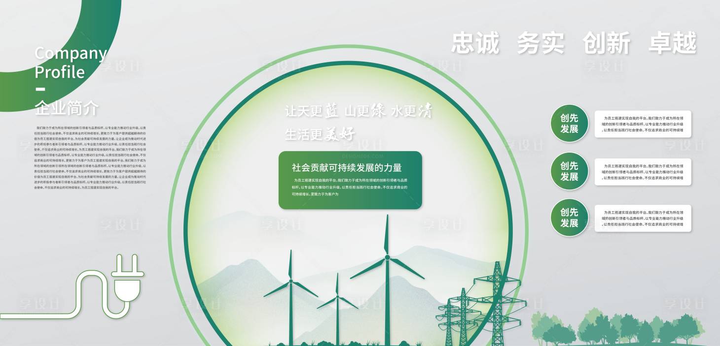 源文件下载【享设计】搜索编号：71570036074925694【电网电力企业形象墙文化墙】