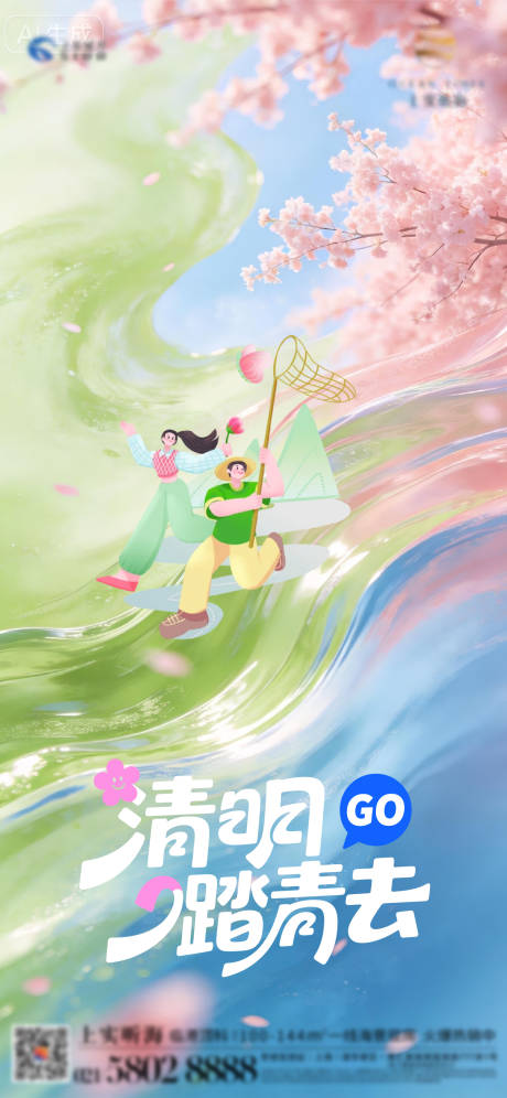 源文件下载【享设计】搜索编号：27980036063046995【清明踏青海报】