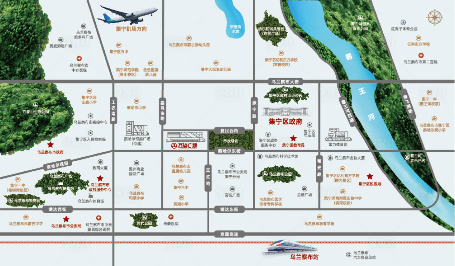 源文件下载【享设计】搜索编号：34940035948321691【地产区位图】