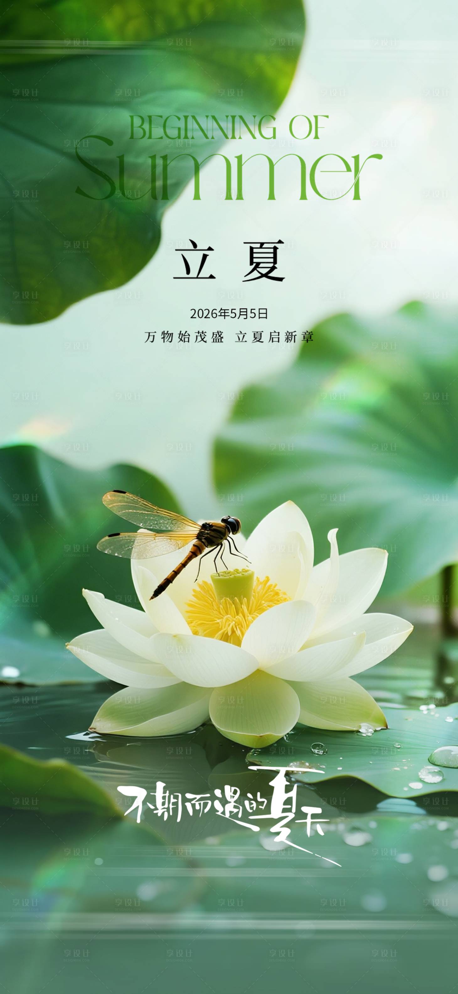 源文件下载【享设计】搜索编号：86080035949064566【立夏节气海报】