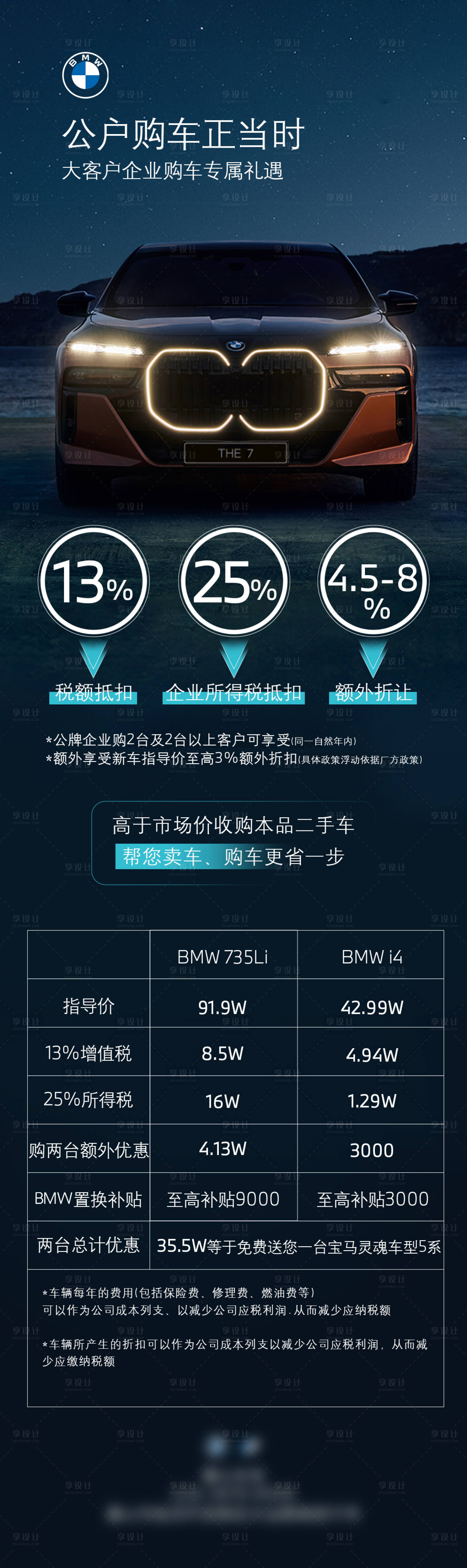 源文件下载【享设计】搜索编号：80060035935258961【宝马企业大客户活动海报】