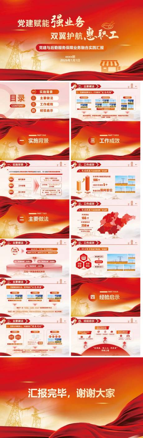 源文件下载【享设计】搜索编号：29270035767559325【电网党建赋能ppt】