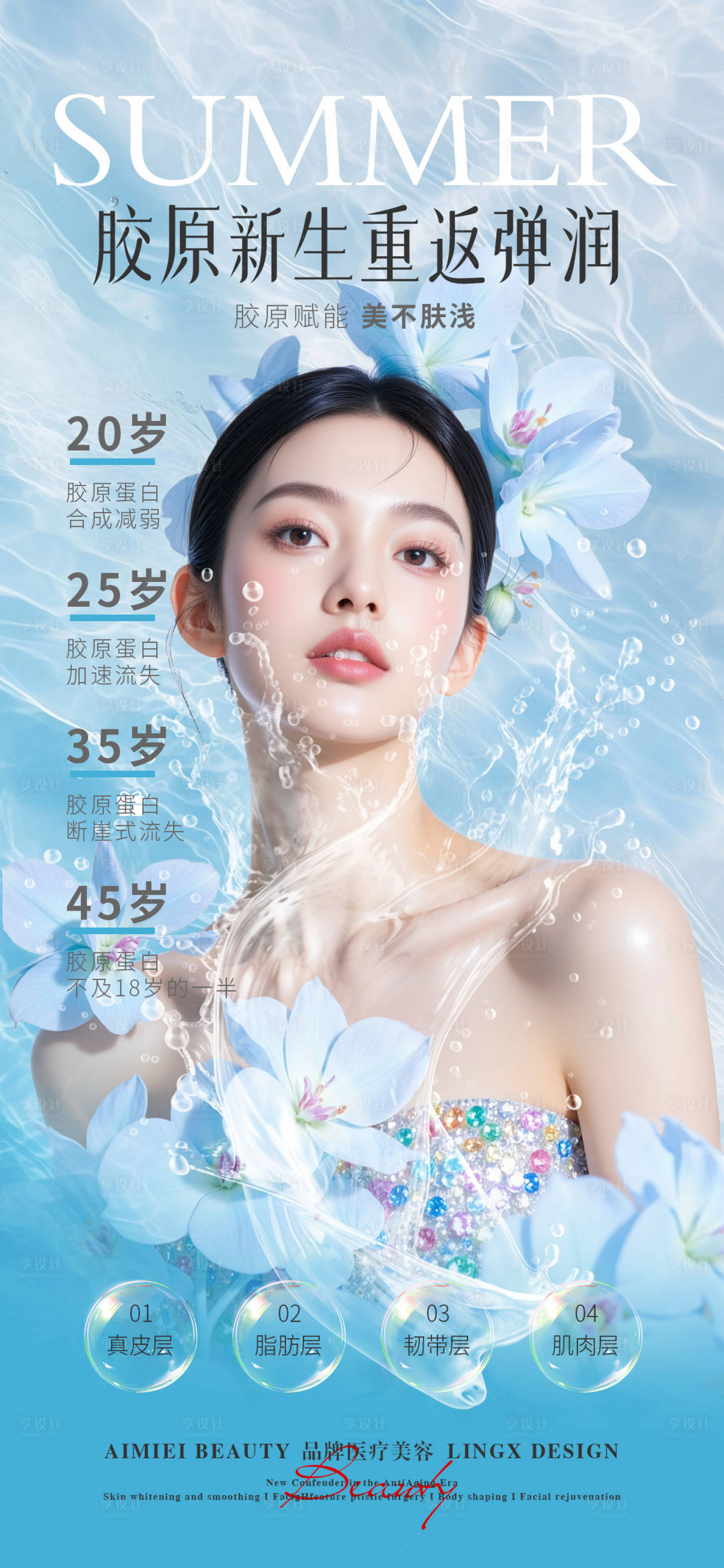 源文件下载【享设计】搜索编号：69960036144164221【医美活动项目卡胶原新生】