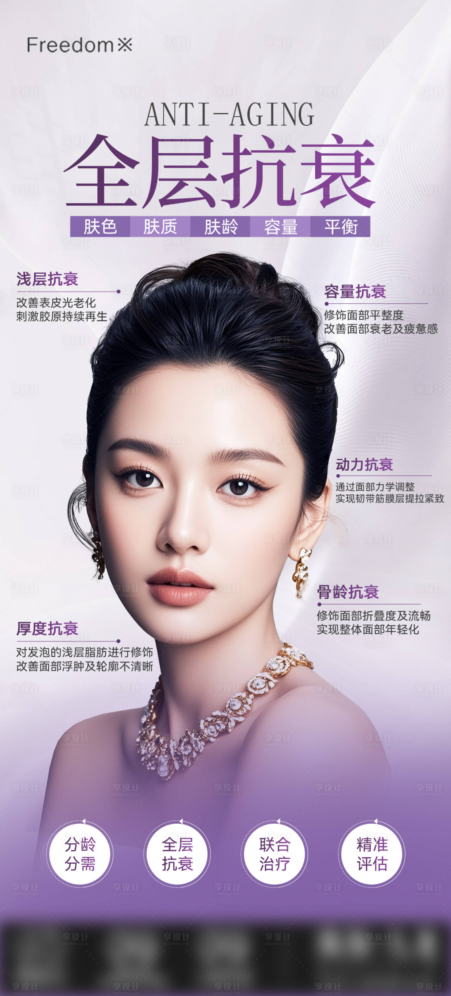 源文件下载【享设计】搜索编号：27770035929703029【医美全层抗衰海报】