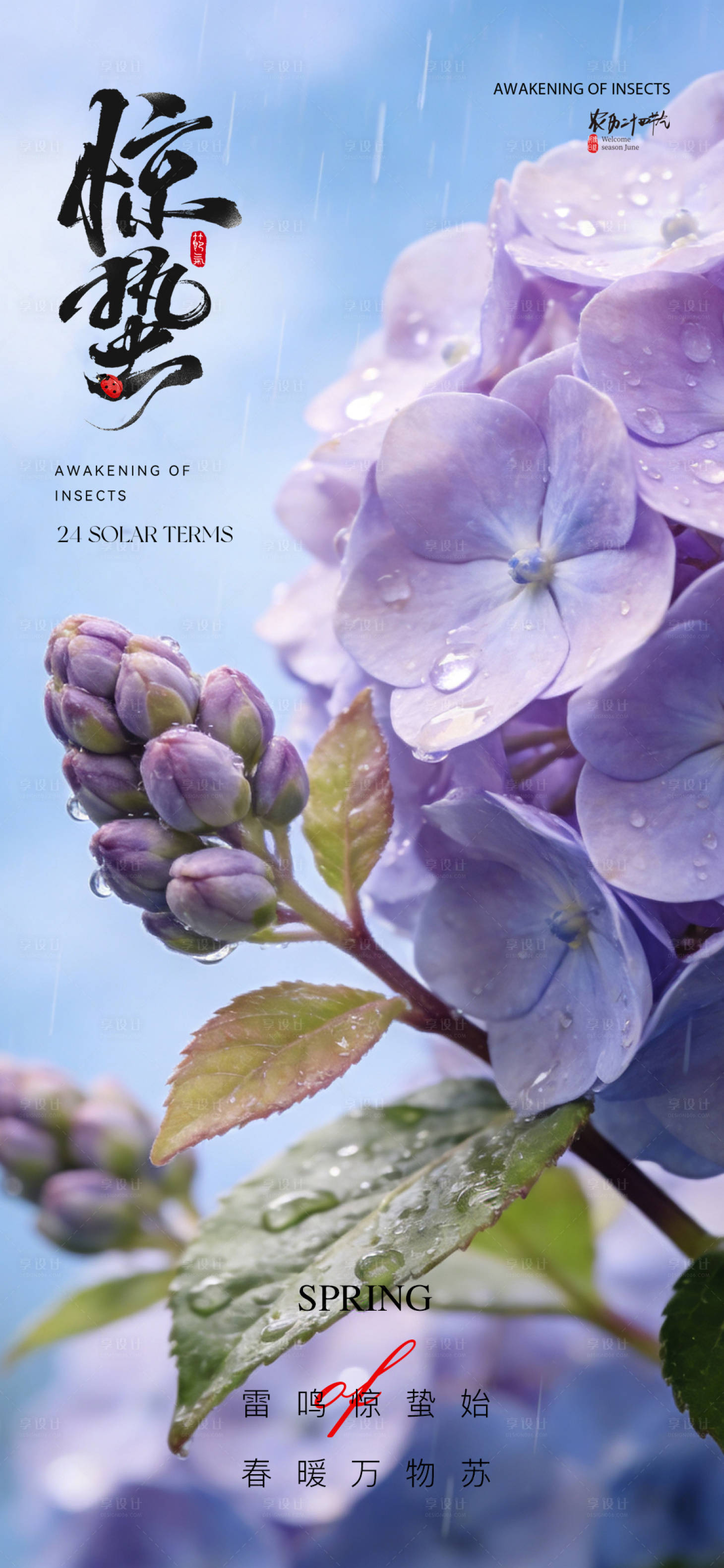 源文件下载【享设计】搜索编号：81360035619014107【惊蛰节气海报】