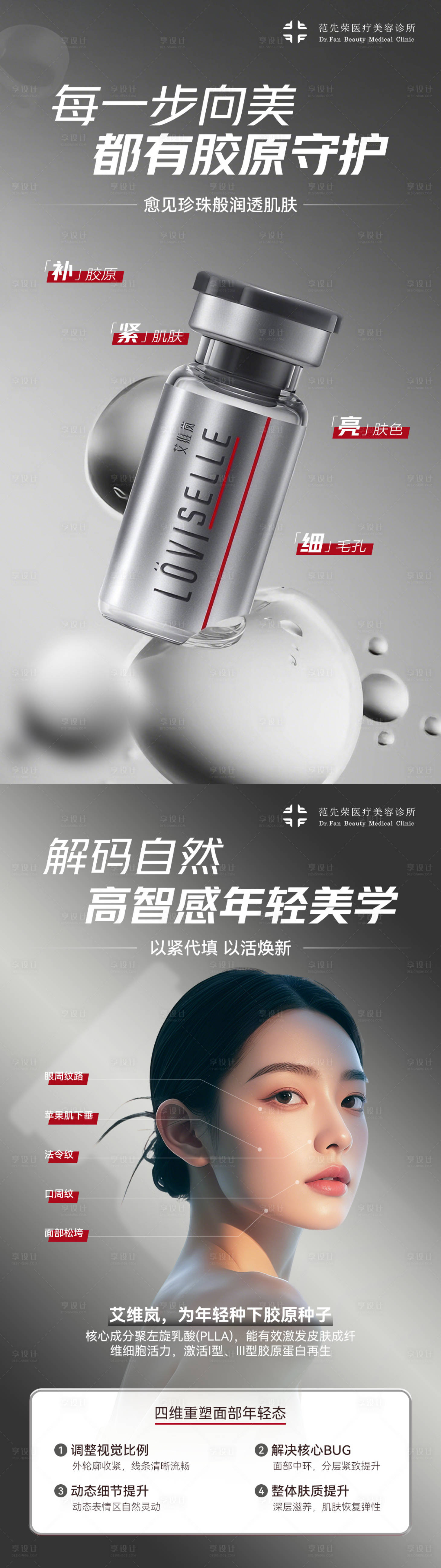 源文件下载【享设计】搜索编号：79030035708268092【医美产品艾维岚童颜科普海报】
