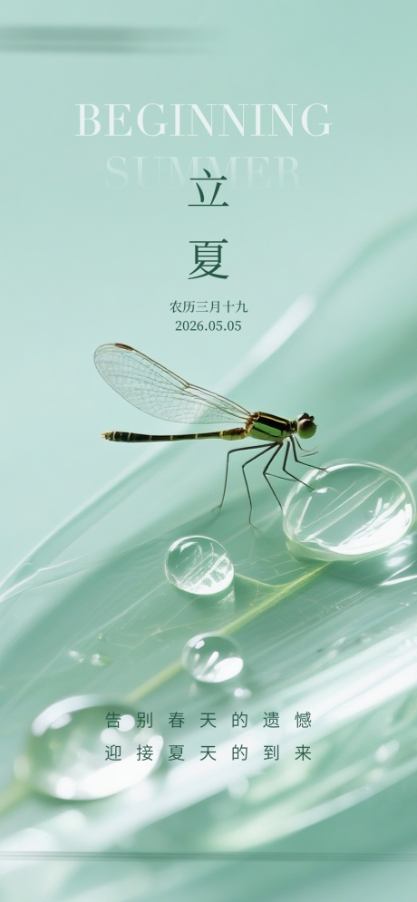 源文件下载【享设计】搜索编号：52870035997853018【地产立夏质感节气海报】