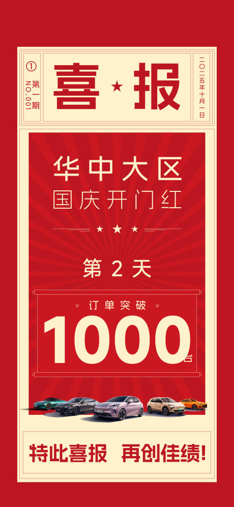 源文件下载【享设计】搜索编号：25370035740637175【订单突破喜报海报】