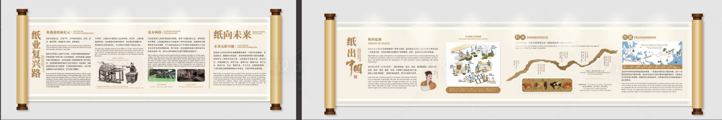 源文件下载【享设计】搜索编号：75810036001912396【中国文化博物馆展厅校园文化墙】