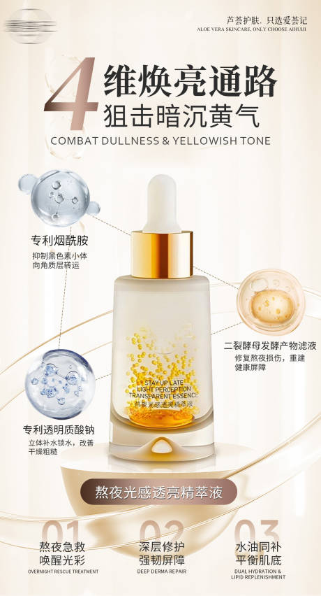 源文件下载【享设计】搜索编号：58090035980036752【熬夜光感透亮精萃液 】
