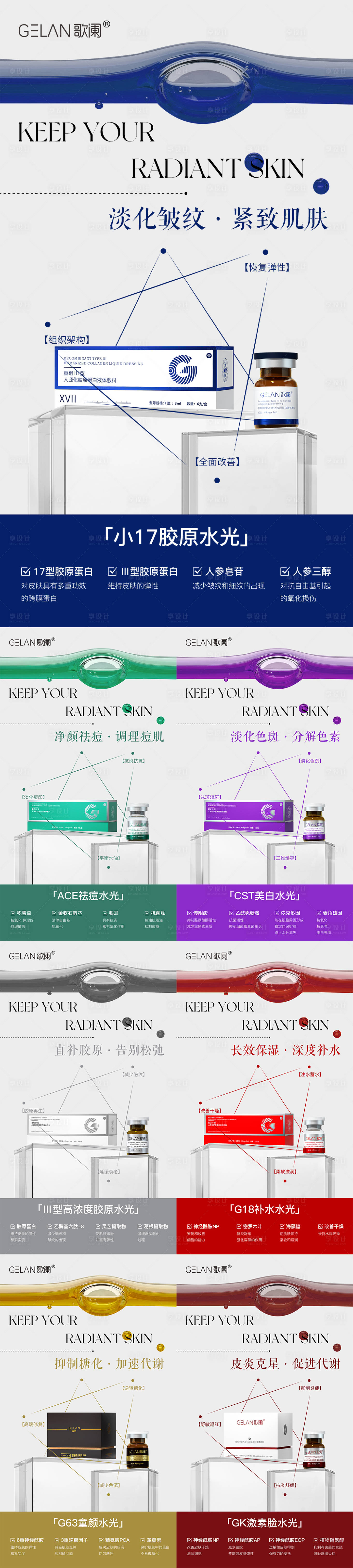 源文件下载【享设计】搜索编号：94160035671374063【医美水光产品海报口服饮品高级感海报】