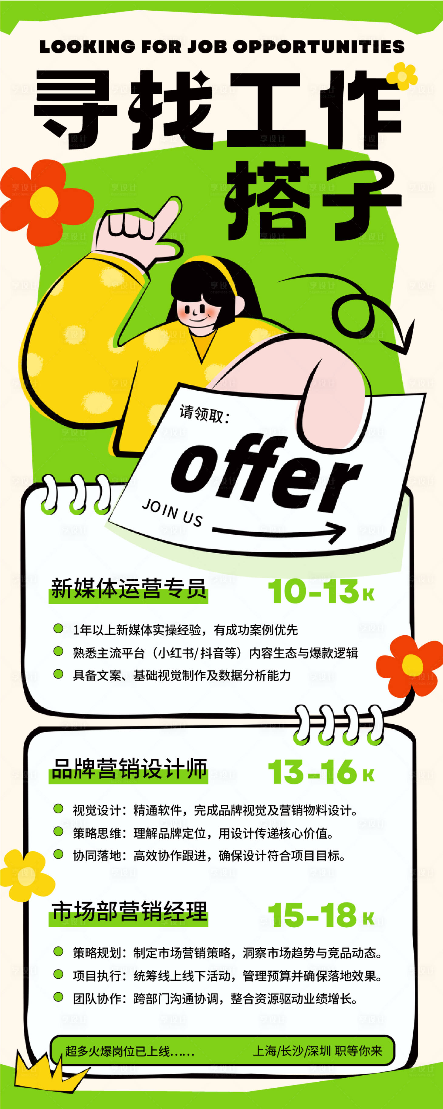 源文件下载【享设计】搜索编号：35960035993192489【招聘长图】