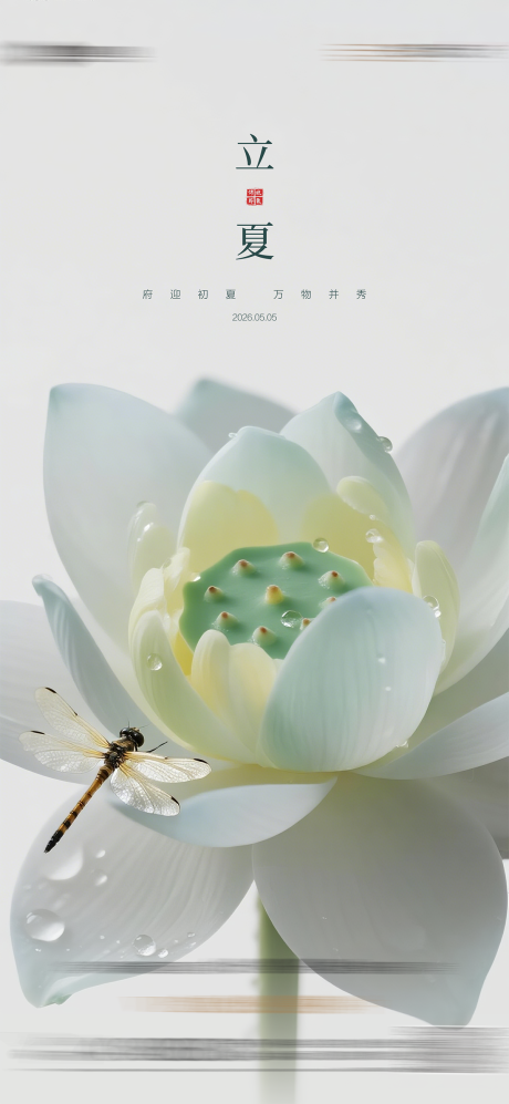 源文件下载【享设计】搜索编号：90160036116781654【立夏质感节气海报】