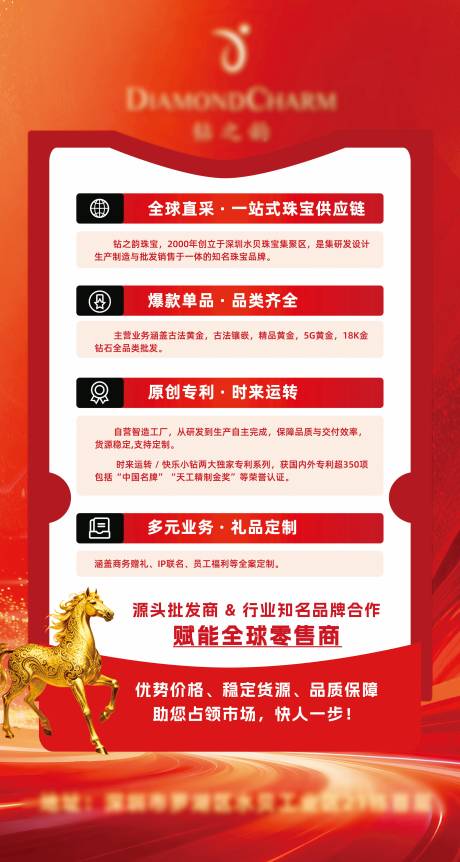 源文件下载【享设计】搜索编号：98280035653442043【马年企业介绍玻璃展架】