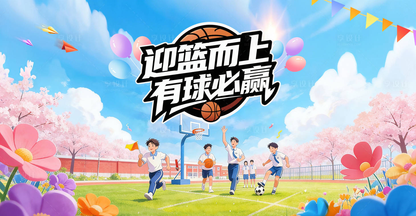 源文件下载【享设计】搜索编号：77270035885747491【校园运动主画面】