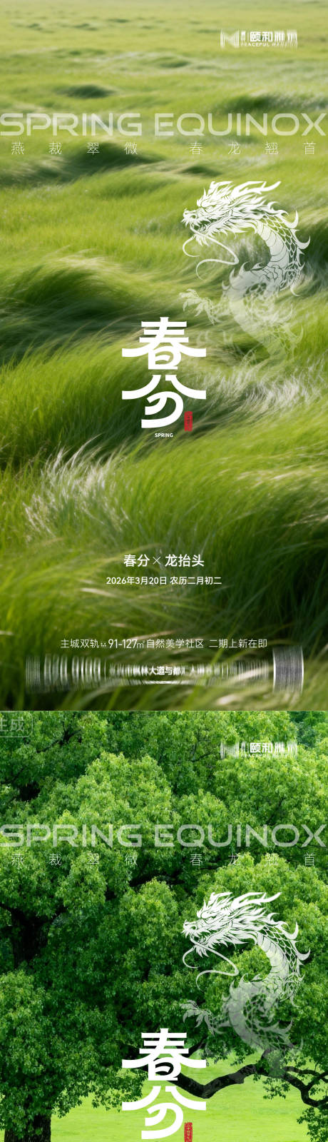 源文件下载【享设计】搜索编号：79030035902158757【龙抬头春分节日节气海报春天】