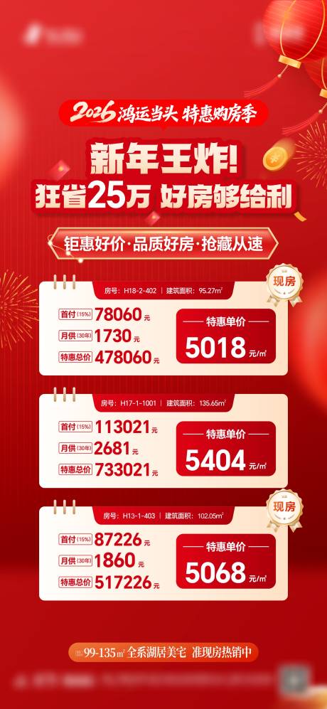 源文件下载【享设计】搜索编号：30600035749861583【房地产新年特价房海报】