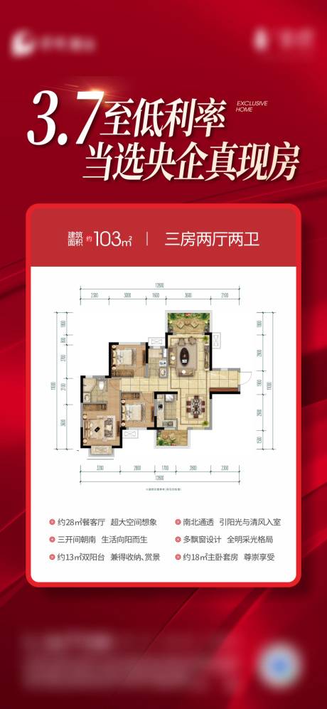 源文件下载【享设计】搜索编号：77250035643531011【地产价值点政策户型海报】