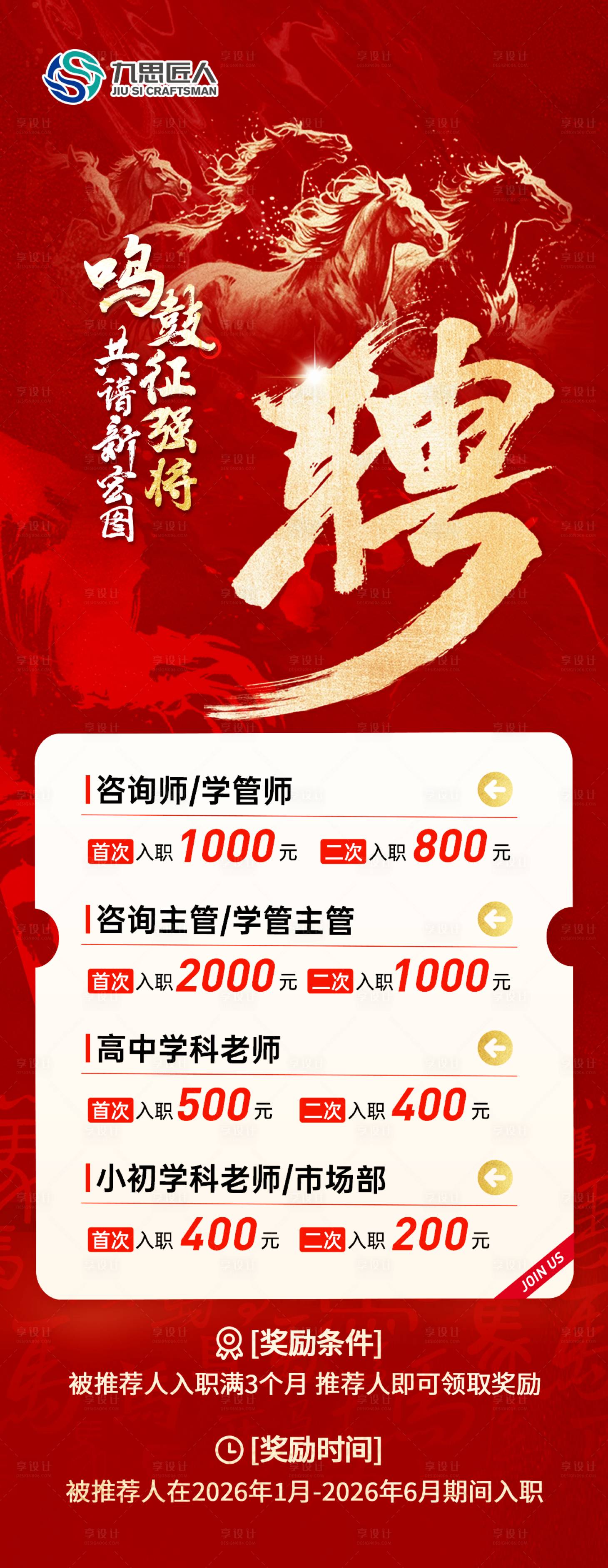 源文件下载【享设计】搜索编号：67420035740459881【马年招聘内推海报】