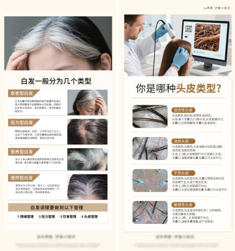 源文件下载【享设计】搜索编号：82870035923503254【头皮科普白发海报】