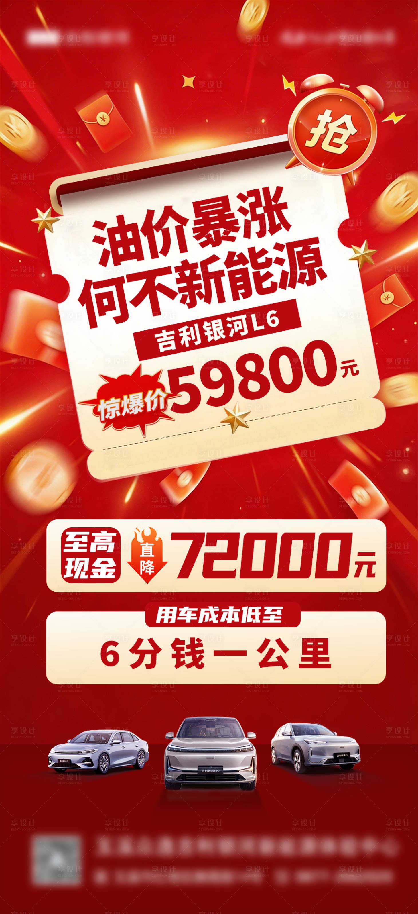 源文件下载【享设计】搜索编号：93420036094216670【红色汽车促销活动大字报】