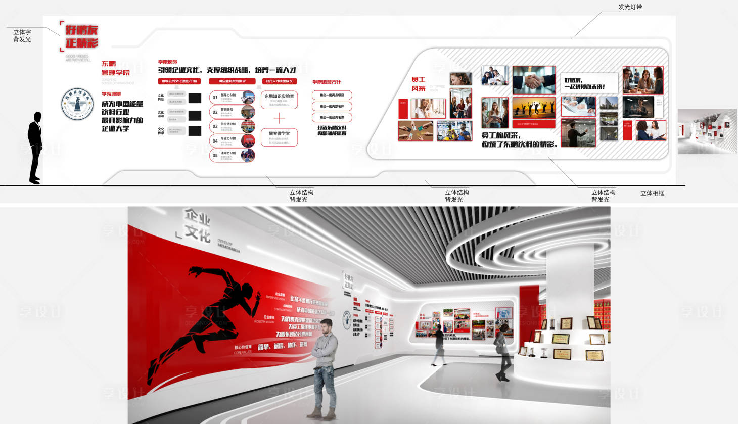源文件下载【享设计】搜索编号：51730035637896085【企业展厅科技感品牌文化墙 】
