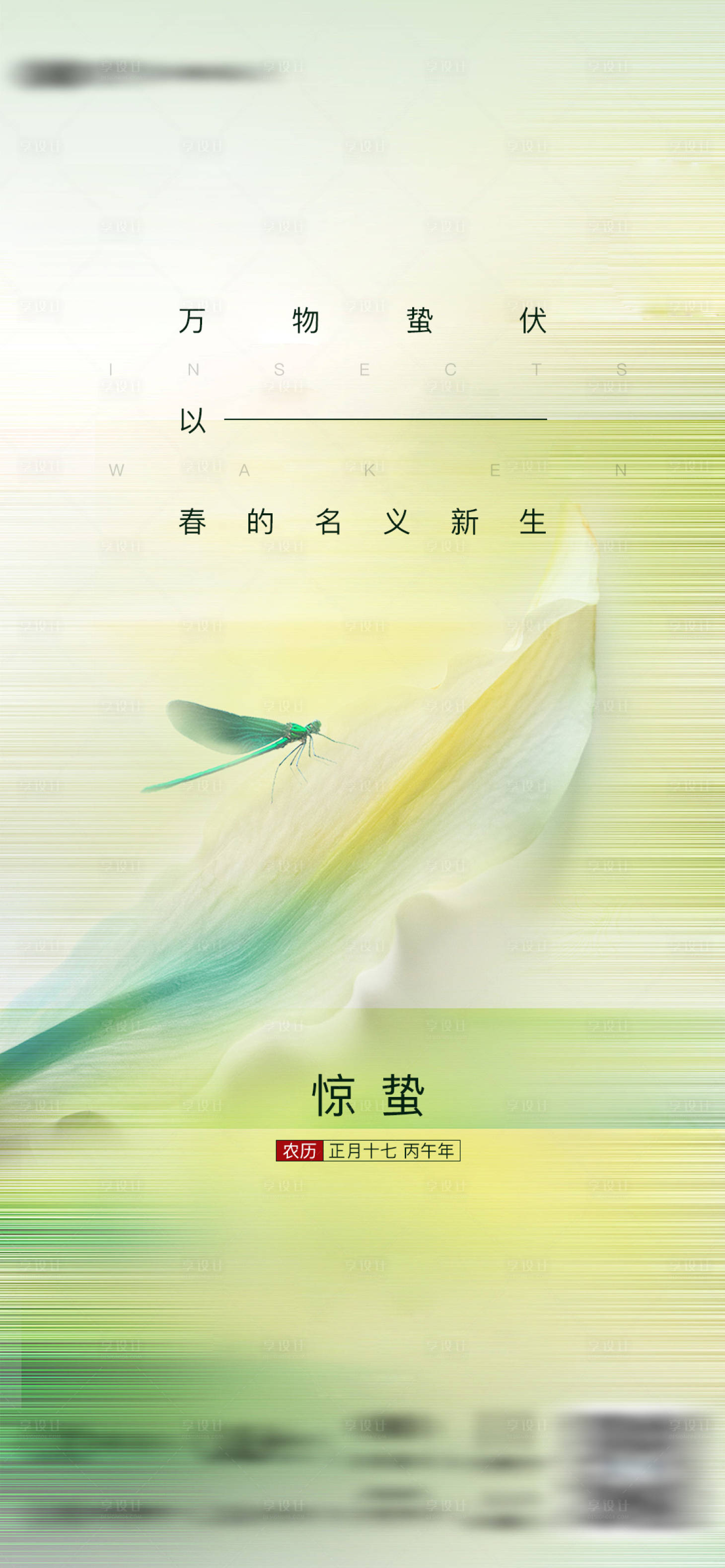 源文件下载【享设计】搜索编号：76190035636123876【惊蛰春天春分节气海报】