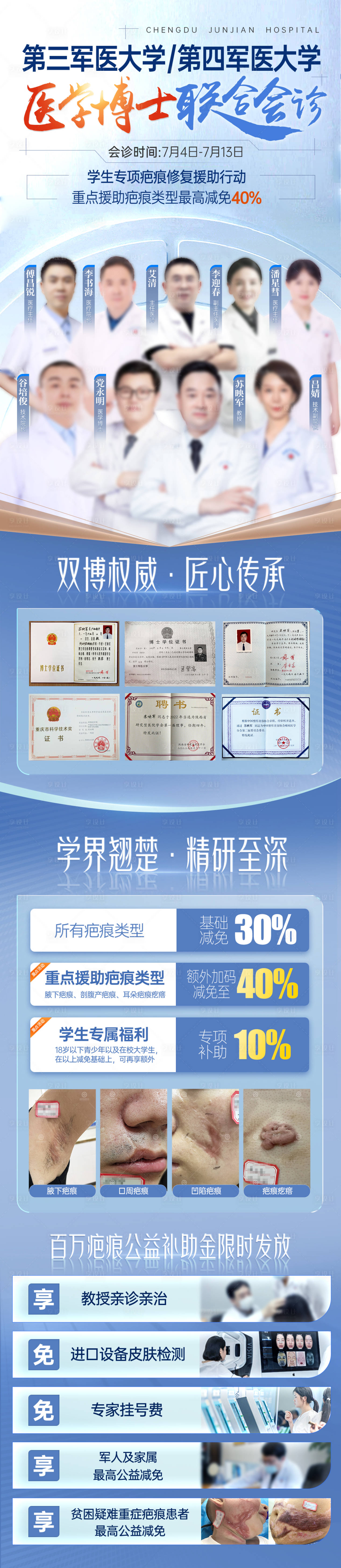 源文件下载【享设计】搜索编号：64040036132115680【疤痕医生春季蓝色端午会诊海报】