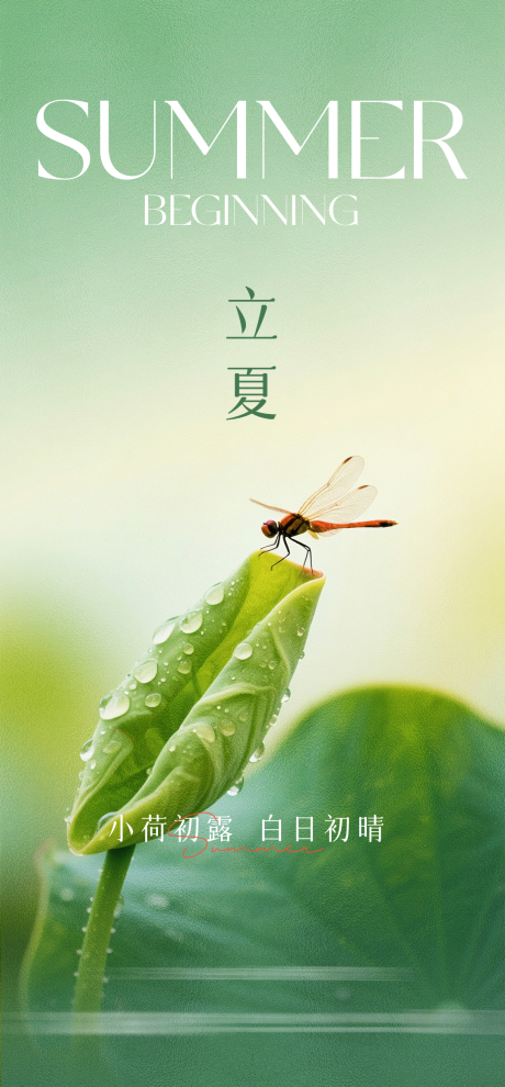 源文件下载【享设计】搜索编号：65460036039735771【立夏节气清新海报】