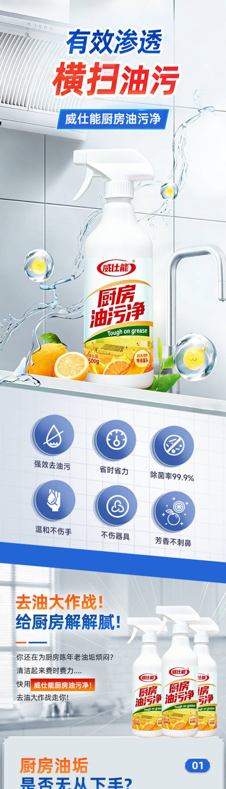 源文件下载【享设计】搜索编号：51300035626488602【厨房油污净详情页】