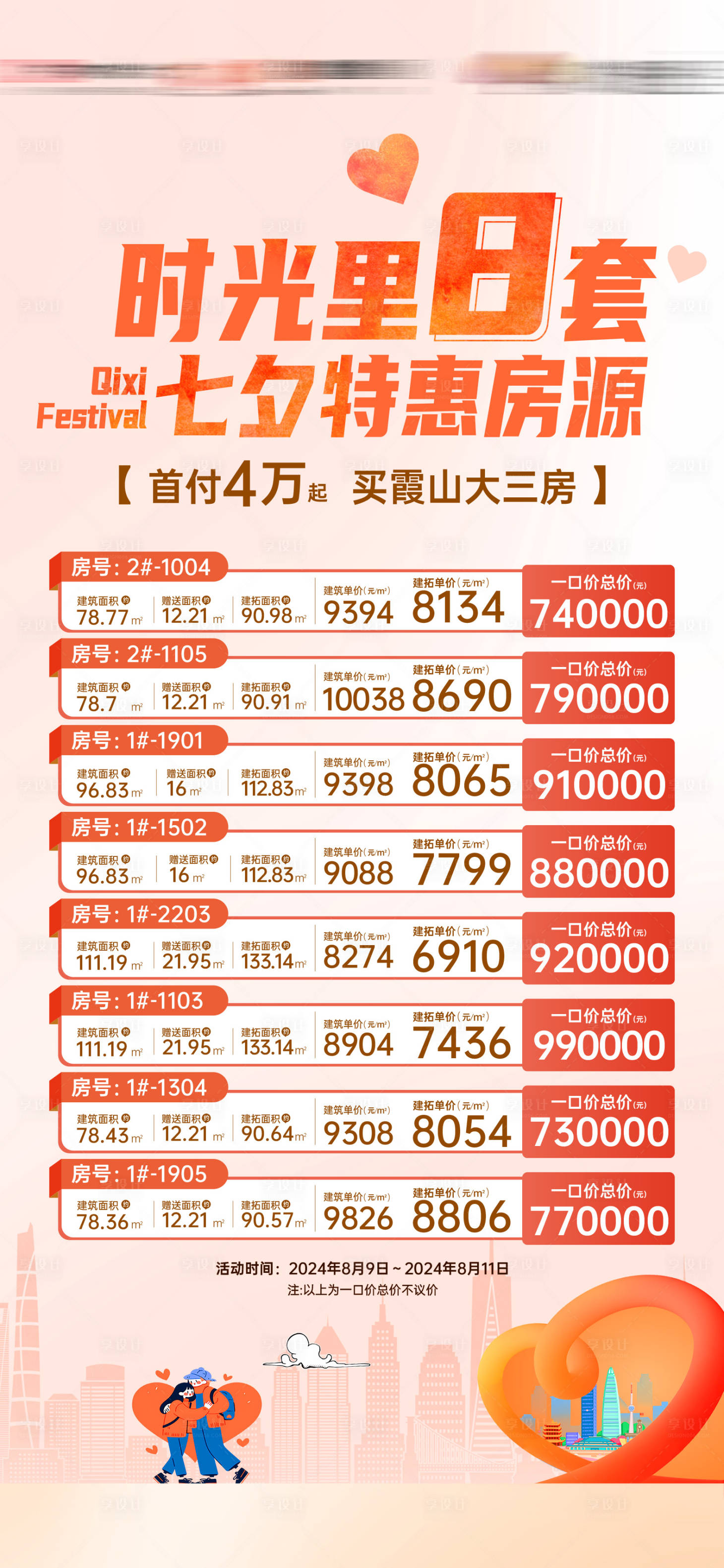源文件下载【享设计】搜索编号：90210035979143940【地产七夕特惠房源】