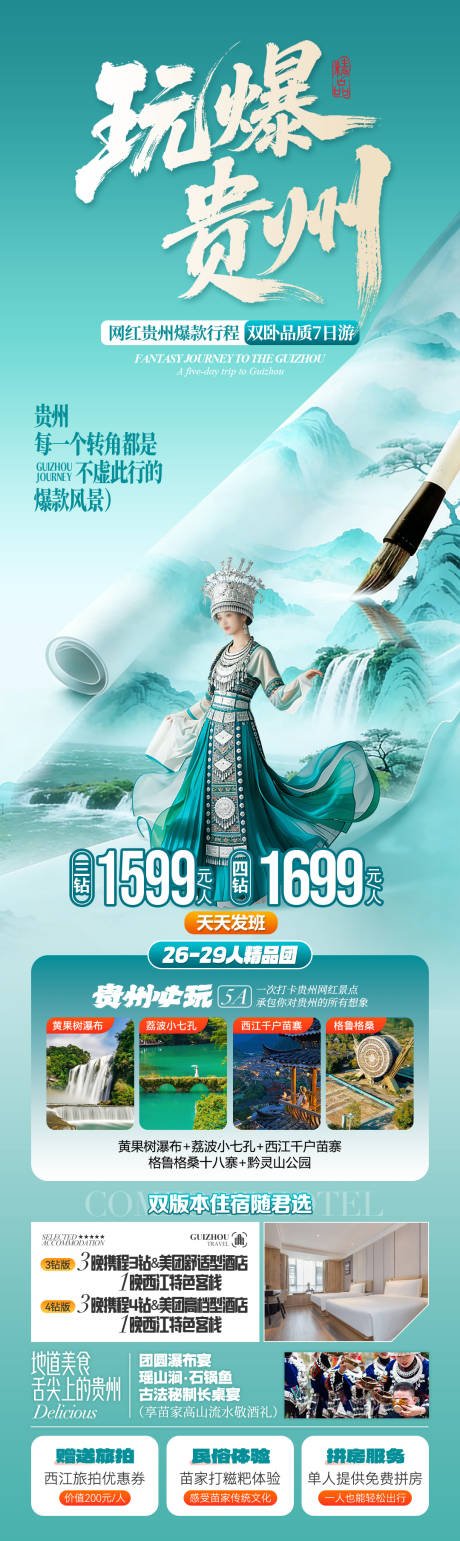 源文件下载【享设计】搜索编号：51540036040708206【玩爆贵州海报板】