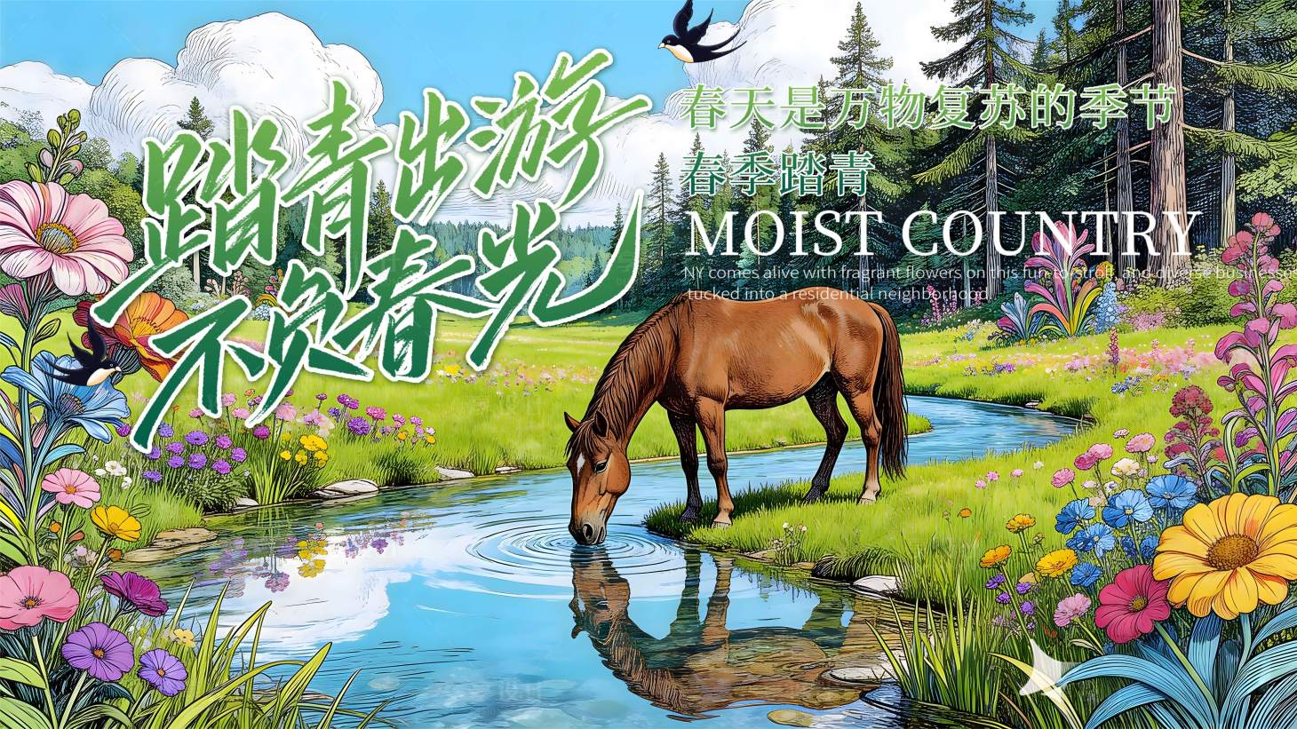 源文件下载【享设计】搜索编号：24780036141336983【春季踏青主背景】