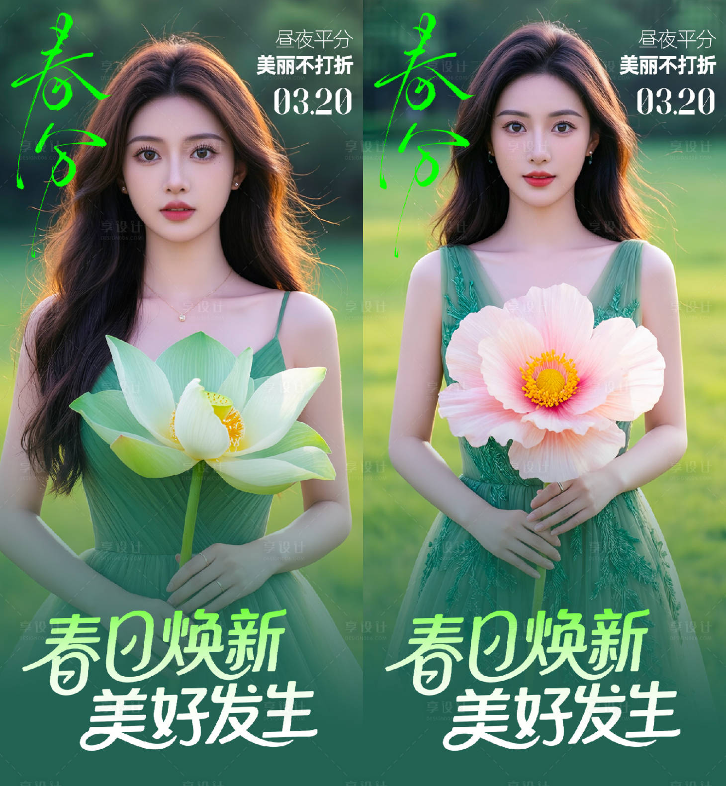 源文件下载【享设计】搜索编号：79680035826872153【医美春分海报】