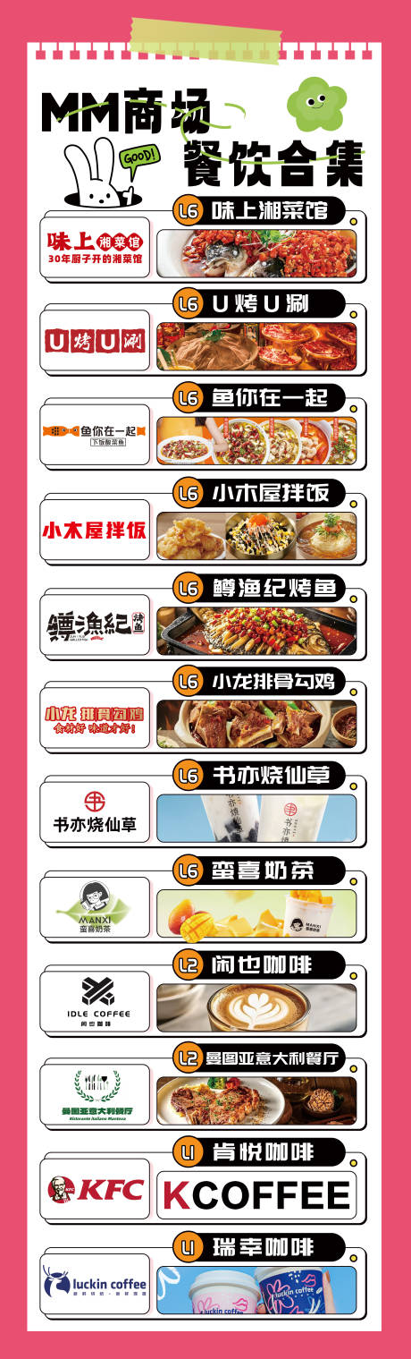 源文件下载【享设计】搜索编号：54070035960196189【商场餐饮logo合集长图海报】