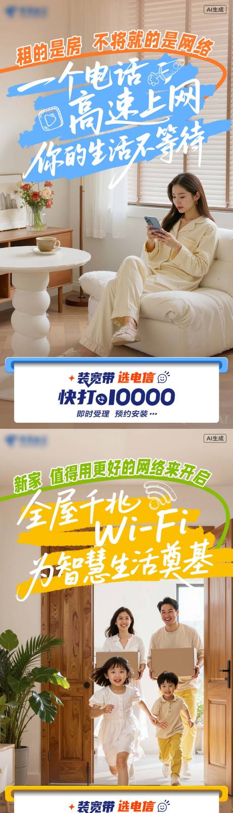 源文件下载【享设计】搜索编号：67890035868952833【电信网络产品系列海报】