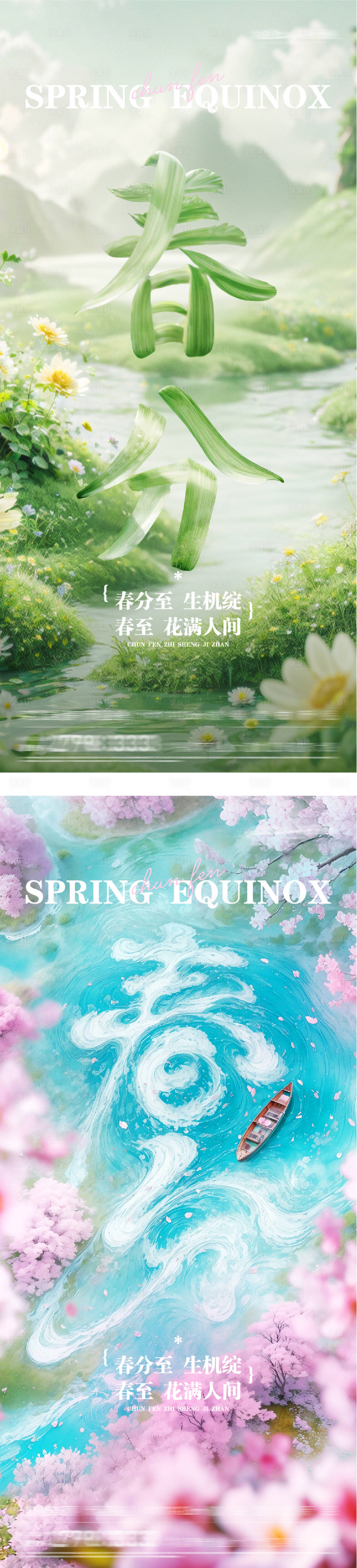 源文件下载【享设计】搜索编号：41510035883114343【地产春分创意系海报】