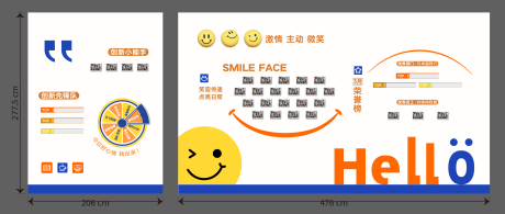 源文件下载【享设计】搜索编号：94620036119299109【温馨笑脸墙风采墙员工墙照片墙】