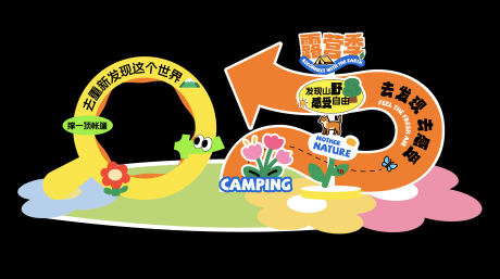源文件下载【享设计】搜索编号：92830035788069132【露营活动展板】