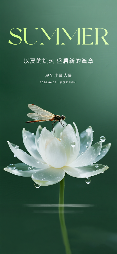 源文件下载【享设计】搜索编号：77310036068263839【立夏夏至小暑大暑节气海报】