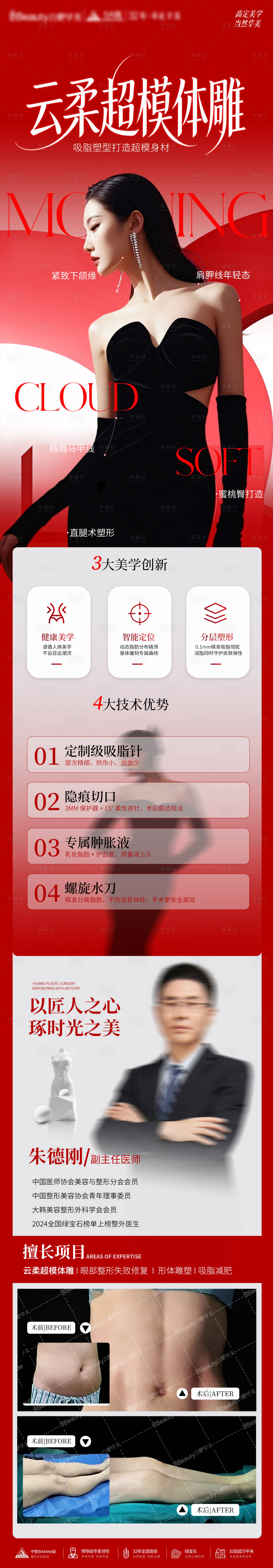 源文件下载【享设计】搜索编号：97690036154505880【云柔超模体雕宣传长图】