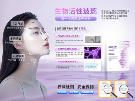 源文件下载【享设计】搜索编号：72220036083654232【轮廓固定骨相医美填充针剂骨雕海报】