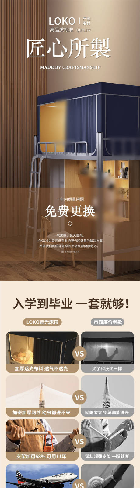源文件下载【享设计】搜索编号：98390035905469140【家纺类产品学生夏季蚊帐详情页】