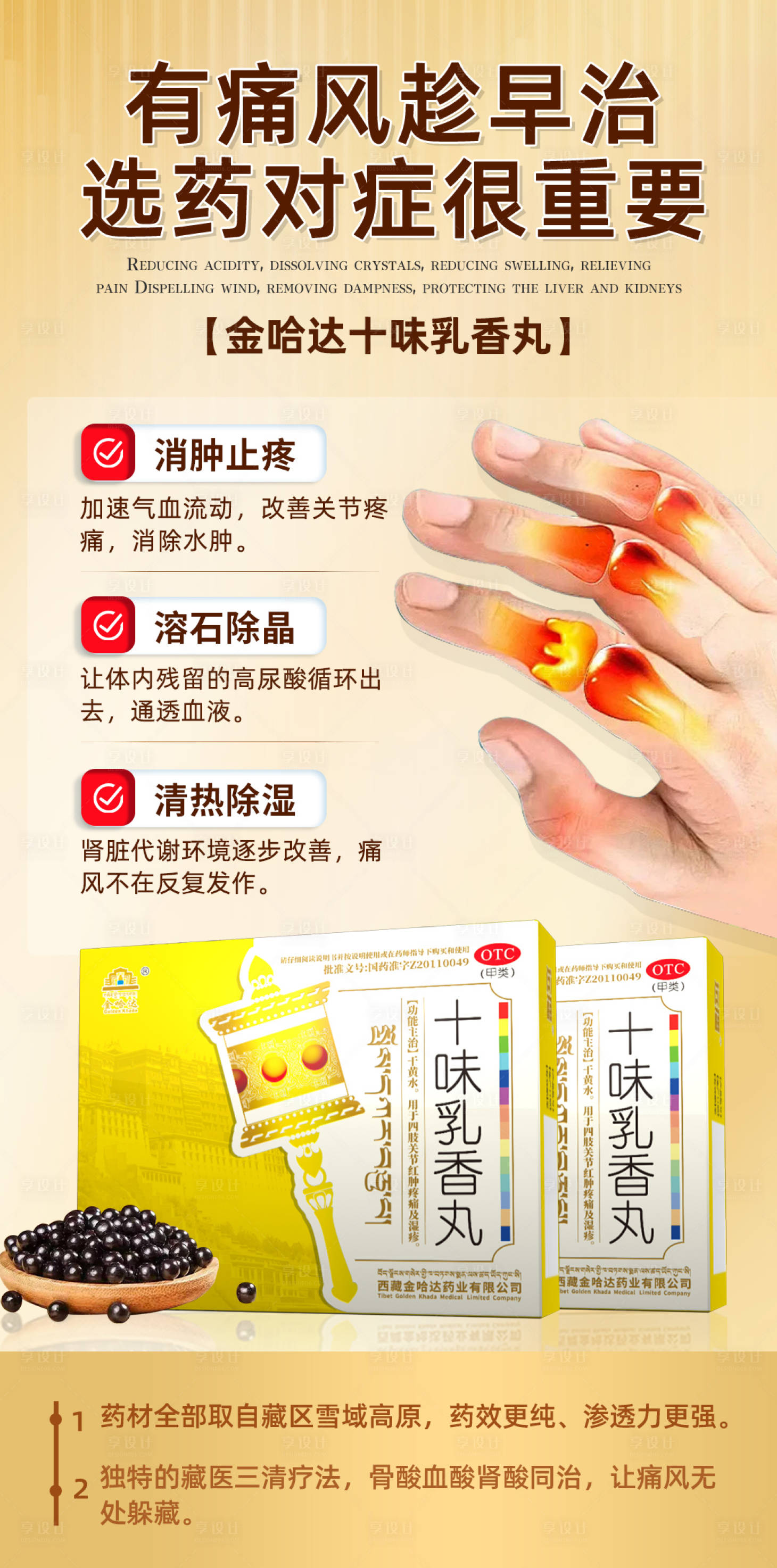 源文件下载【享设计】搜索编号：28800035963719946【痛风海报】