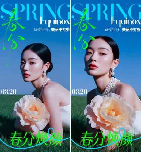 源文件下载【享设计】搜索编号：10550035816422504【医美春分海报】