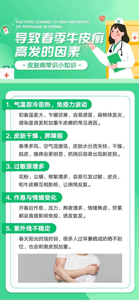 源文件下载【享设计】搜索编号：24130035590366557【春季皮肤病健康科普海报】